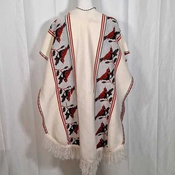 ❤️🔥❤️ vintage sweater poncho | 70s serape vest poncho - Picture 4 of 7